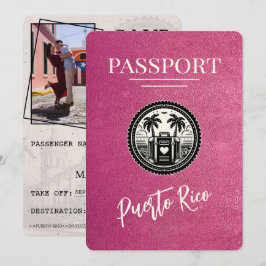Magenta Puerto Rico Passport Spara Datumet