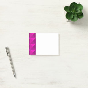 Magenta Pyramids Post-it Notes Block