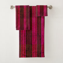 Magenta Rand Bath Tower Set