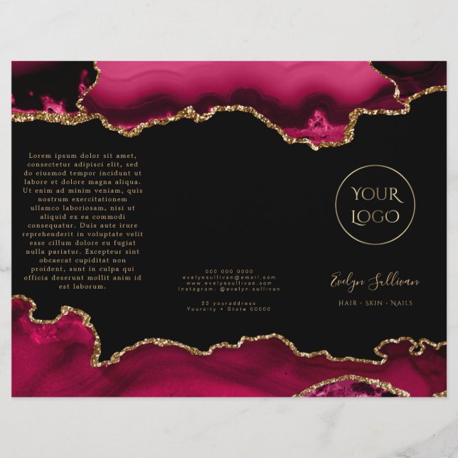magenta Red agate brochure (Framsida)