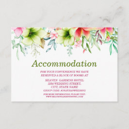 Magenta Red Amaryllis Bröllopsboende Tilläggskort