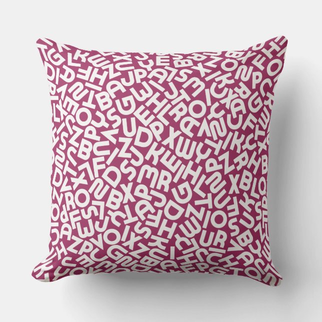 Magenta Red Brev AnimalThrow Pillow Kudde (Framsida)