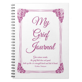 Magenta Ro Cluster Gräns Grief Journal Anteckningsbok