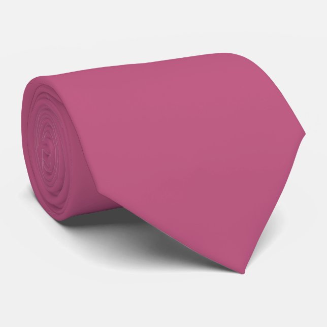 Magenta Ro Rosa Pop i Färg Neckwear Necktie (Rullad)