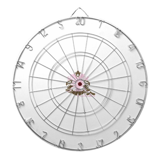 Magenta-röd, gulaktig Orange dekorativ Darttavla (Framsidan)