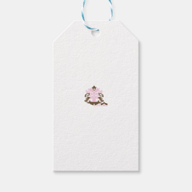 Magenta-röd, gulaktig Orange dekorativ Presentetikett (Framsidan)