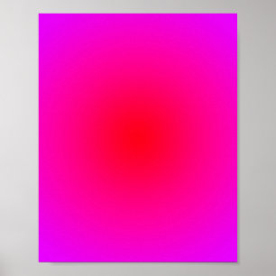 Magenta röd radiell gradient poster