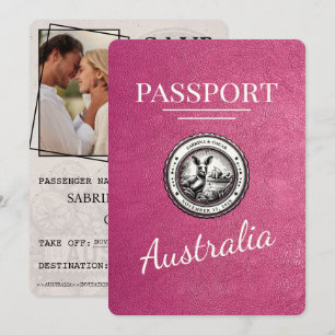 Magenta Rosa Australia Passport Spara datum Datumet