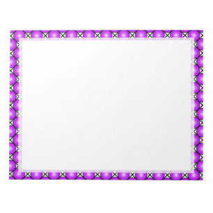 Magenta Rosa Dots Black White Lattice Mönster Anteckningsblock