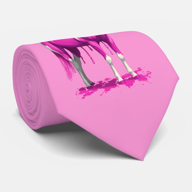 Magenta Rosa Dripping Blöt Paint Horse Slips (Rullad)