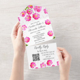 Magenta Rosa Fuchsia Modern Bold Elegant Blommigt 