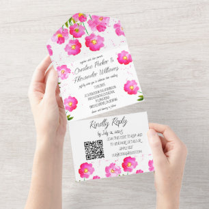 Magenta Rosa Fuchsia Modern Bold Elegant Blommigt