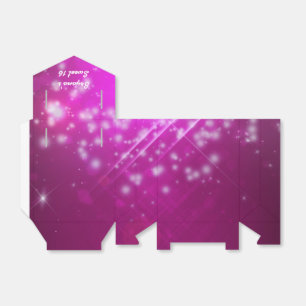 Magenta Rosa Glitter Glam Klubbfavoritlåda Presentaskar