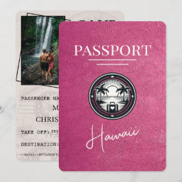 Magenta Rosa Hawaii Passport Spara datum Datumet