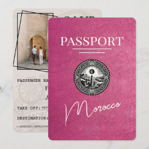 Magenta Rosa Marocko-pass Spara datum Datumet