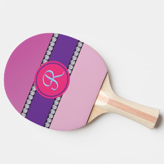 Magenta Rosa Monogram Pingisracket (Sidan)