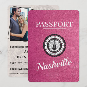 Magenta Rosa Nashville Passport Spara datum Datumet