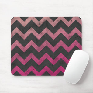 Magenta rosa röd mörk grått chevron mönster musmatta