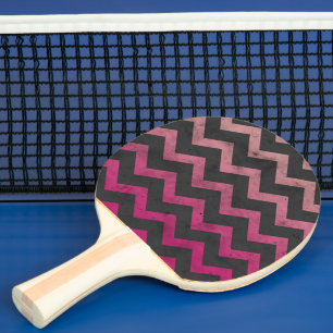 Magenta rosa röd mörk grått chevron mönster pingisracket
