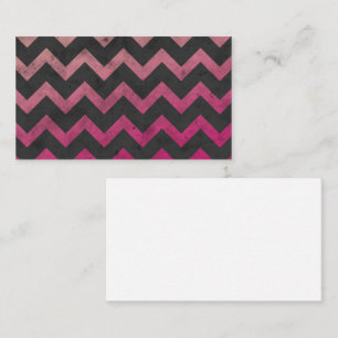 Magenta rosa röd mörk grått chevron mönster visitkort