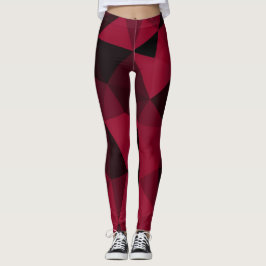 Magenta rosa röd mörk svart geometrisk nätmönster leggings