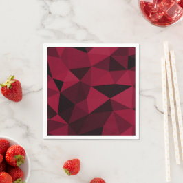 Magenta rosa röd mörk svart geometrisk nätmönster pappersservett