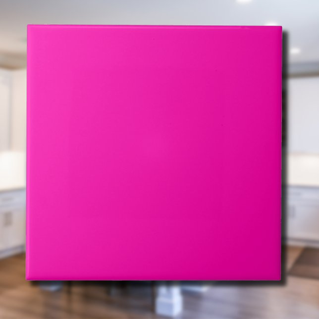 Magenta Rosa Solid Färg | Klassisk Elegant Kakelplatta (Skapare uppladdad)