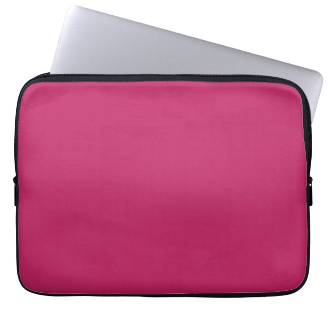 Magenta Rosa Solid Laptop Fodral (Framsidan)