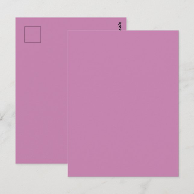 Magenta Rosa Vår Säsong Enfärgad Vykort (Fram/baksida)