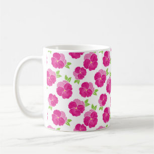 Magenta Rosa vattenfärgsfönster Kaffemugg