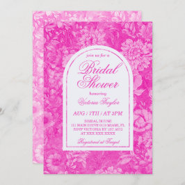 Magenta Rosa Victorian Möhippa Inbjudningar