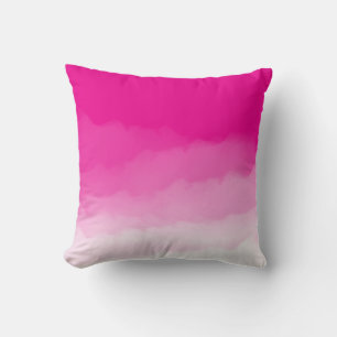 Magenta Rosa Watercolor Ombre Dekorativ kudde