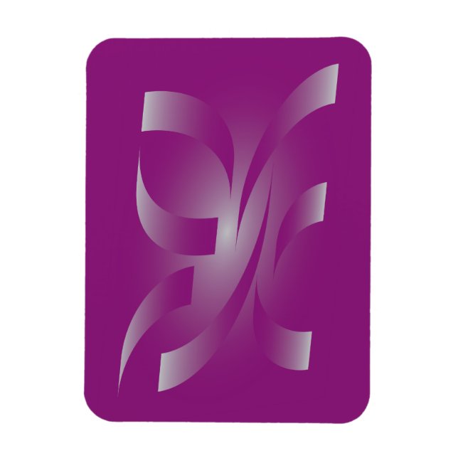 Magenta rosett band magnet (Vertikal)