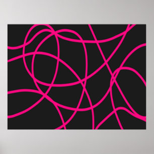 Magenta Rosett band på Black Poster