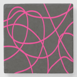 Magenta Rosett band på Black Stenunderlägg