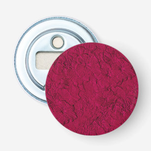 Magenta-Round Flaska-öppnare i Sculpted Petunias Flasköppnare