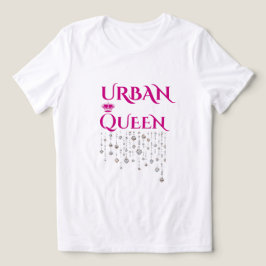MAGENTA SÄLLSYNT DIAMANT TRYCK KVINNLIG TRI-BLEND T SHIRT