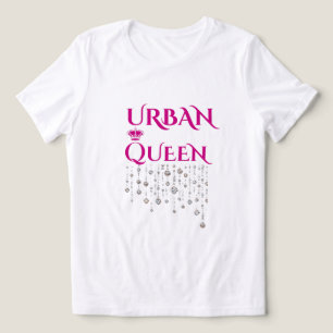 MAGENTA SÄLLSYNT DIAMANT TRYCK KVINNLIG TRI-BLEND T SHIRT