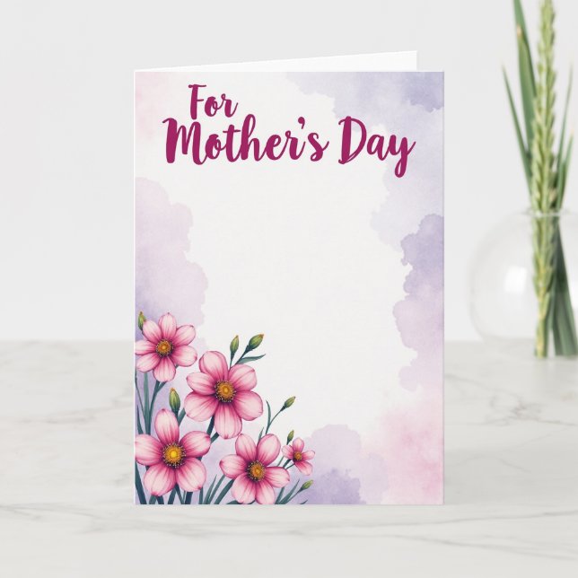 Magenta Script Mothers Kort (Framsida)