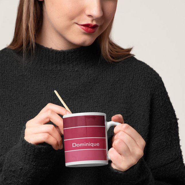 Magenta Shades Färg Harmony Mugg White Gräns (Skapare uppladdad)
