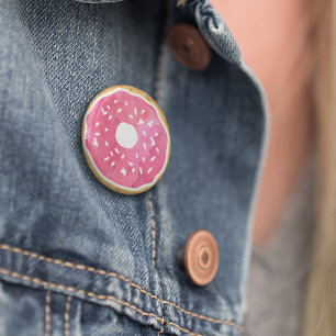 Magenta Shock rosa Donut-knapp Knapp