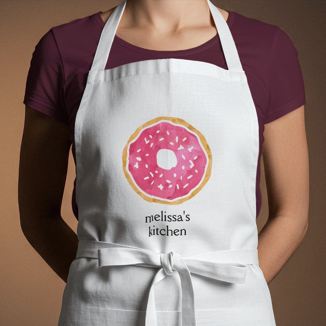 Magenta Shock rosa Donut Personlig Apron Förkläde (Skapare uppladdad)
