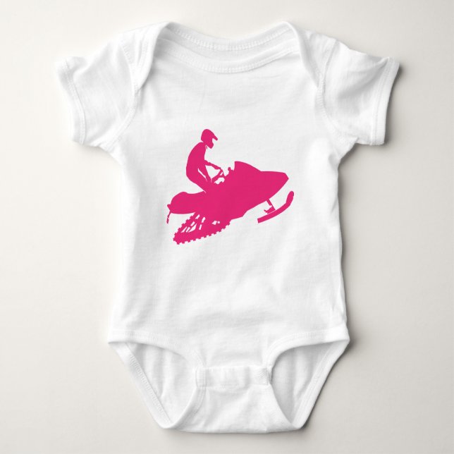 Magenta-Snowmobiler Tee Shirt (Framsida)