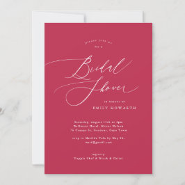 Magenta Solnedgång Elegant Calligraphy-Möhippa Inbjudningar