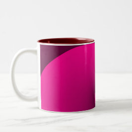 Magenta Spiral Monogram Modern Trendig Chic Två-Tonad Mugg