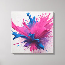 Magenta sprängning: elblåfärgexplosion canvastryck