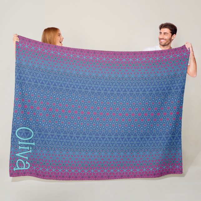 Magenta Star Metamorphic Fleecefilt (På plats)