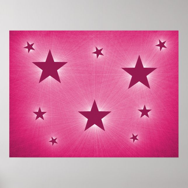 Magenta Stars i Nattens Himlar Poster (Framsidan)