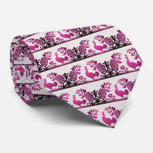 Magenta Thanksgiving Turkiet Blommigt Neck Tie Slips