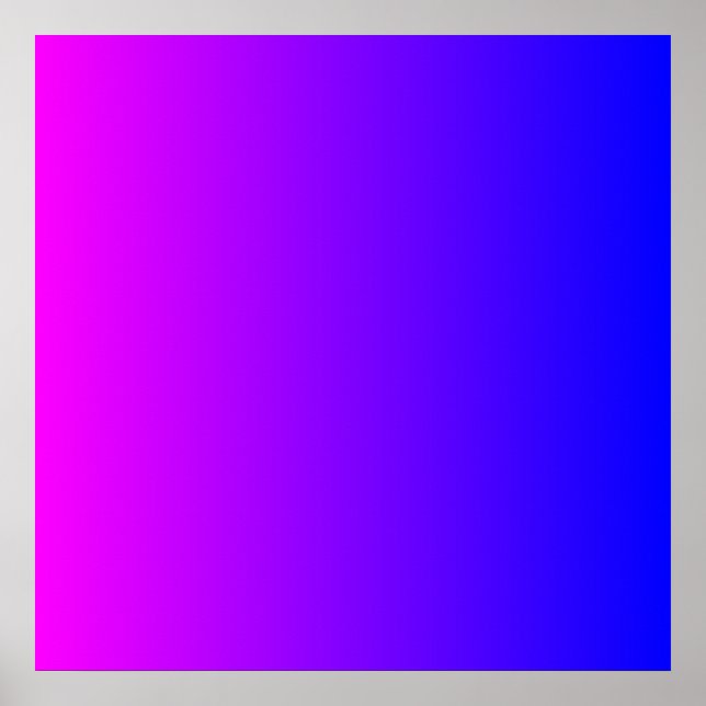 Magenta till Blå Färgövergång Poster (Framsidan)